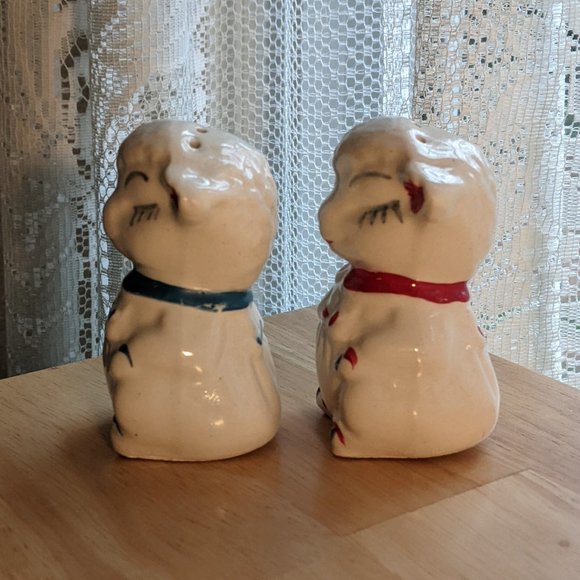 Vintage Collectible Anthropomorphic Lamb Salt & Pepper Shakers - Picture 4 of 8